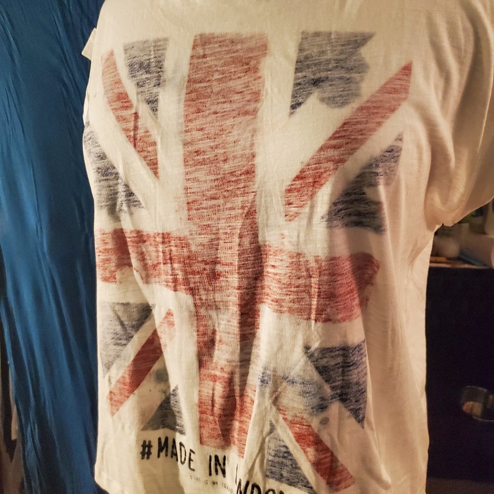 Union Jack Shirt Burnout Style